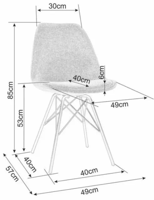 Oliwkowe krzesło do jadalni KEN BREGO
