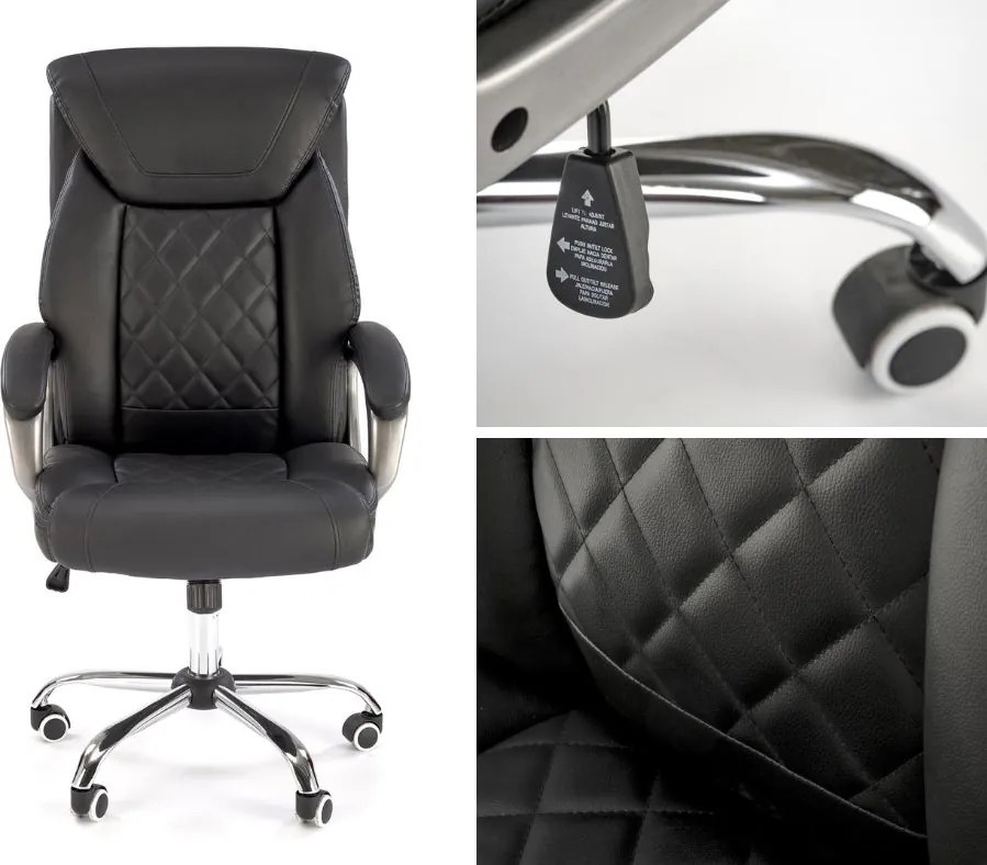 Elegancki fotel gabinetowy z ekoskóry Helder Halmar