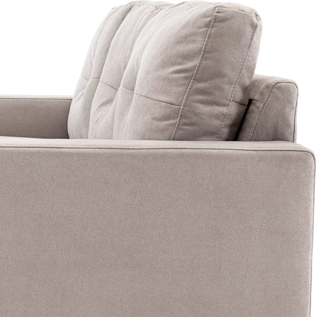 HOMCOM Sofa narożna 3-osobowa, w wyglądzie lnu, Chaiselongue odwracalne, 193x136x85 cm, Jasnoszary | Aosom PL