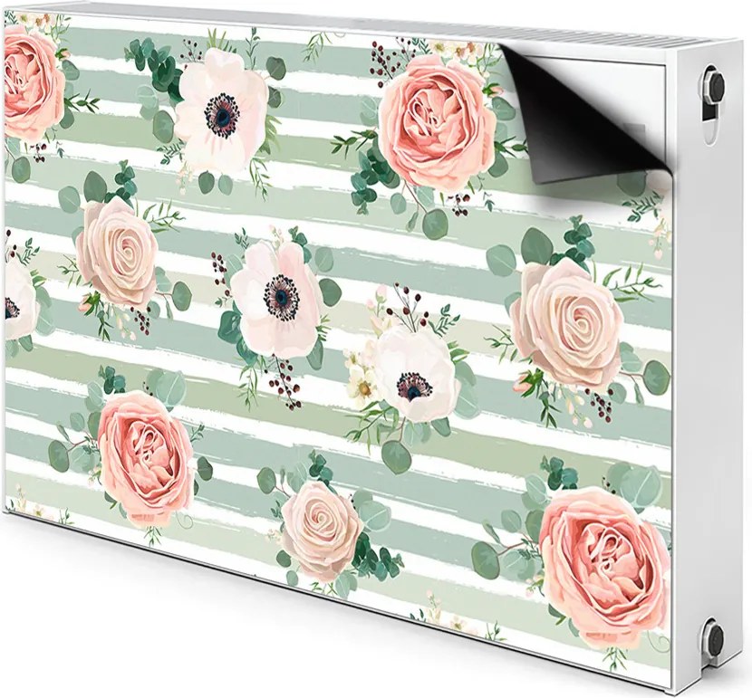 Magnes dekoracjny na kaloryfer Pasiaste róże