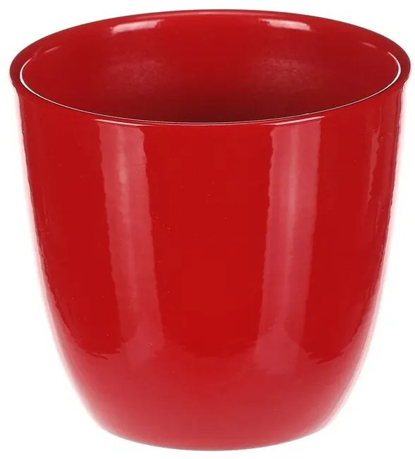 Osłonka ceramiczna na kwiaty Terakota, śr. 10 cm, czerwony