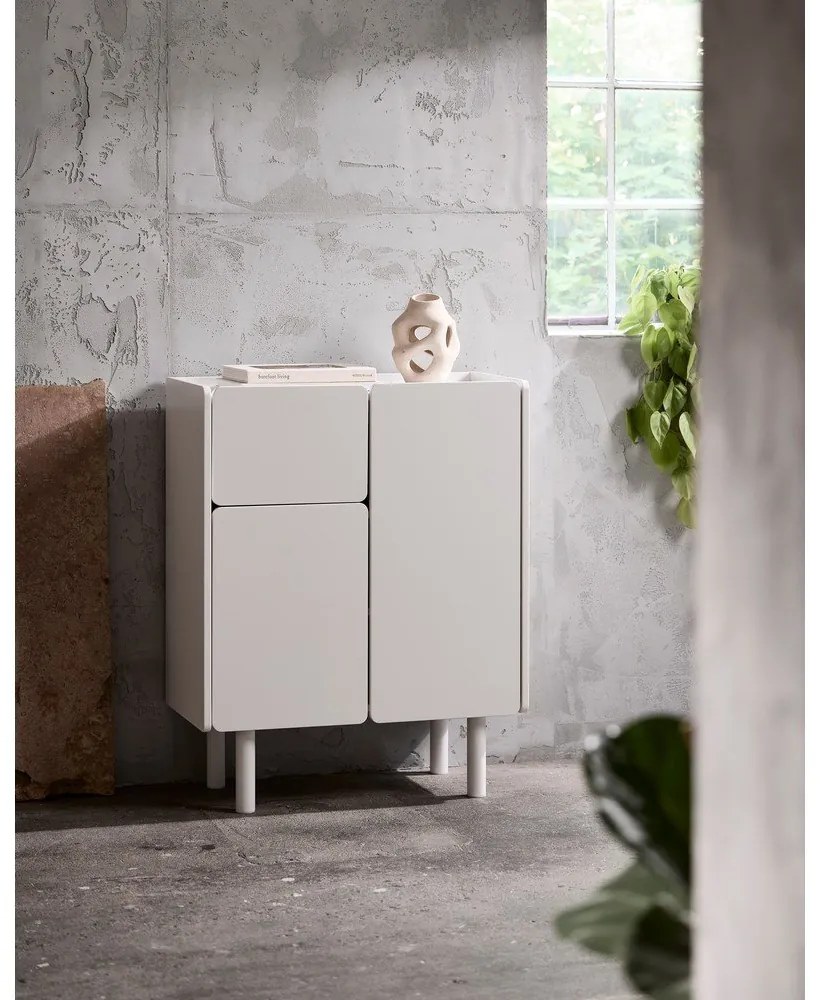 Biała szafka 80x100x40 cm Bera – Unique Furniture