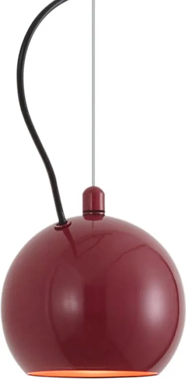 Designerska lampa wisząca czerwona do systemu szynowego 1-fazowego - Slimline Sara