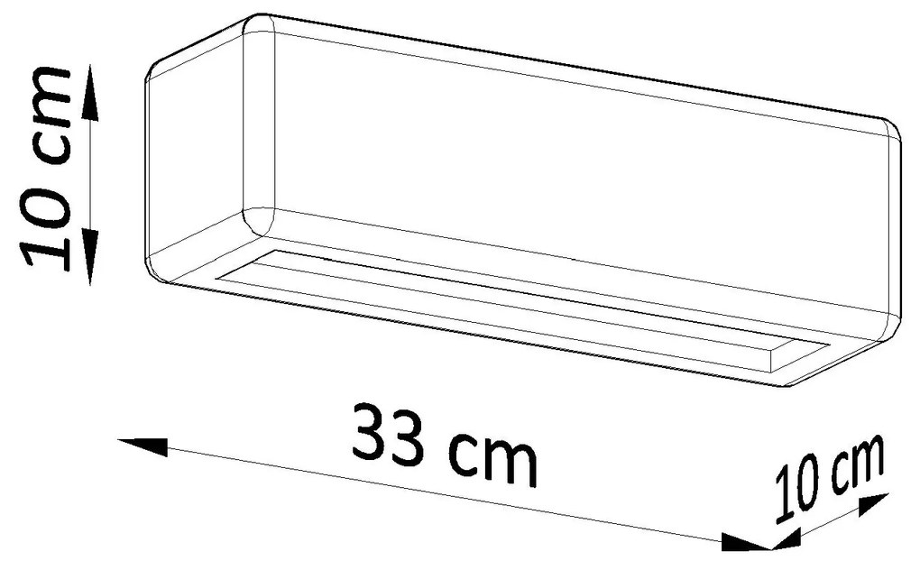 Biały ceramiczny kinkiet minimalistyczny - 20X S490 N6-W90