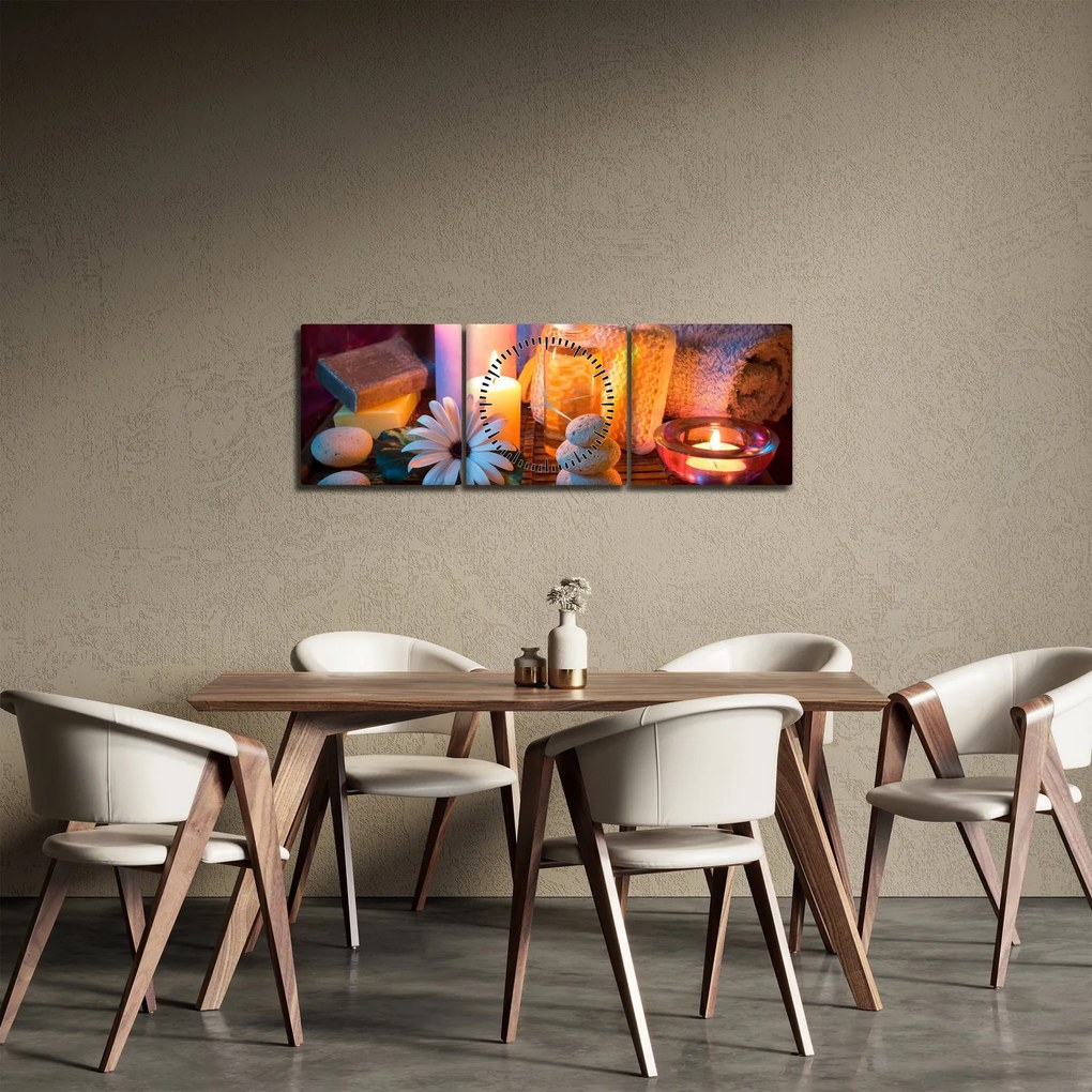 Obraz - Chwila odpoczynku (z zegarem) (90x30 cm)