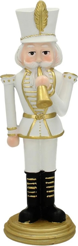 Figurka Dziadek do orzechów 31cm white