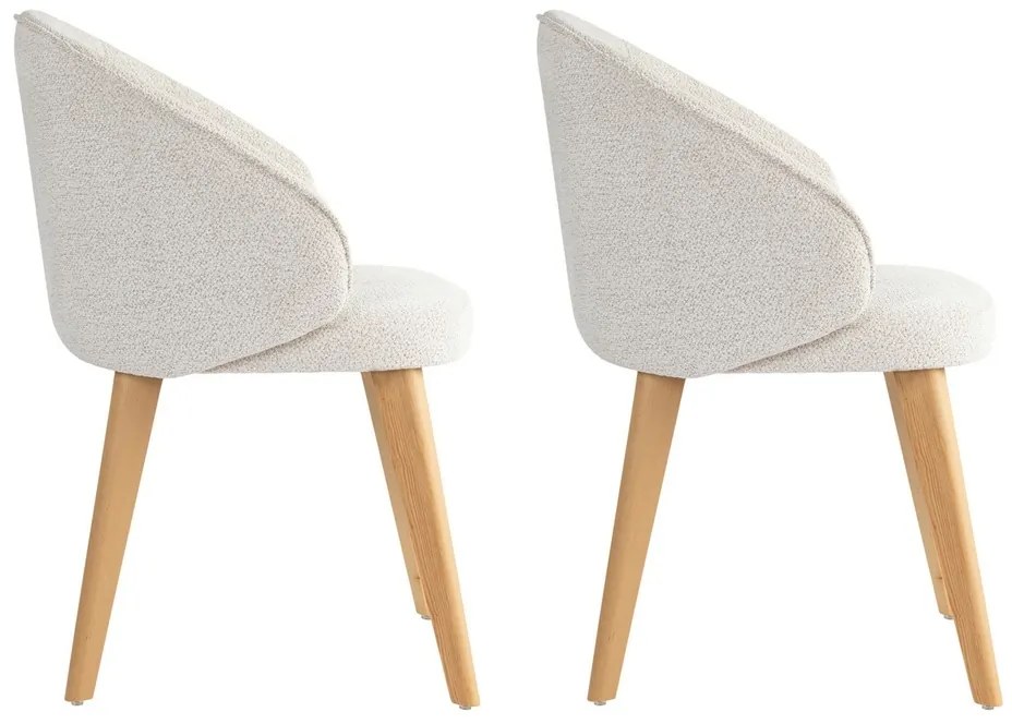 Zestaw krzeseł do jadalni Bentley White and Light Oak, 2 szt.