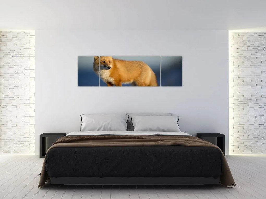 Obraz - Lis na śniegu (170x50 cm)