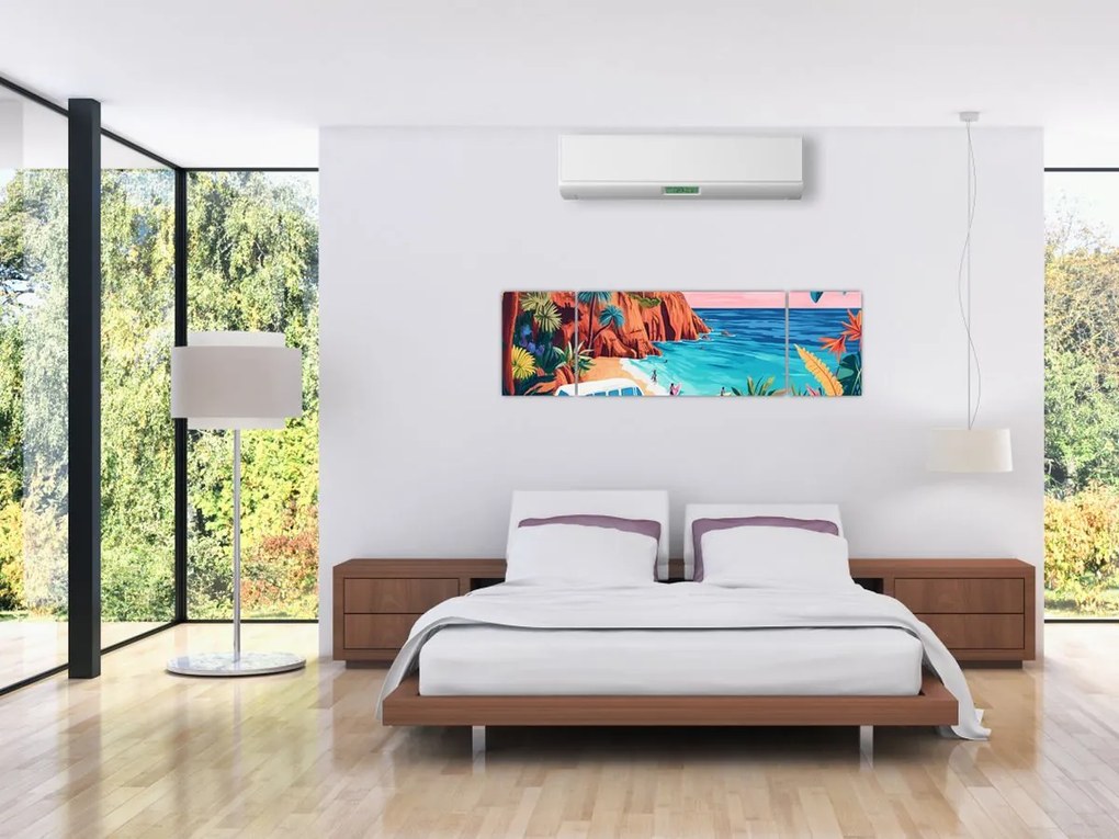 Obraz - Karawan nad oceanem (170x50 cm)