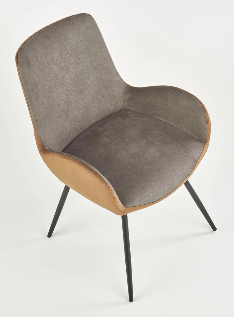 Tapicerowane krzesło z podłokietnikami K392