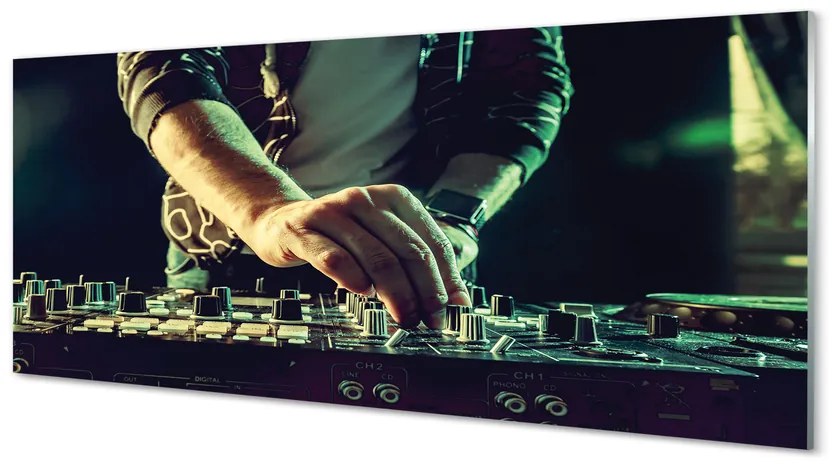 Szklany Panel Konsola DJ słuchawki
