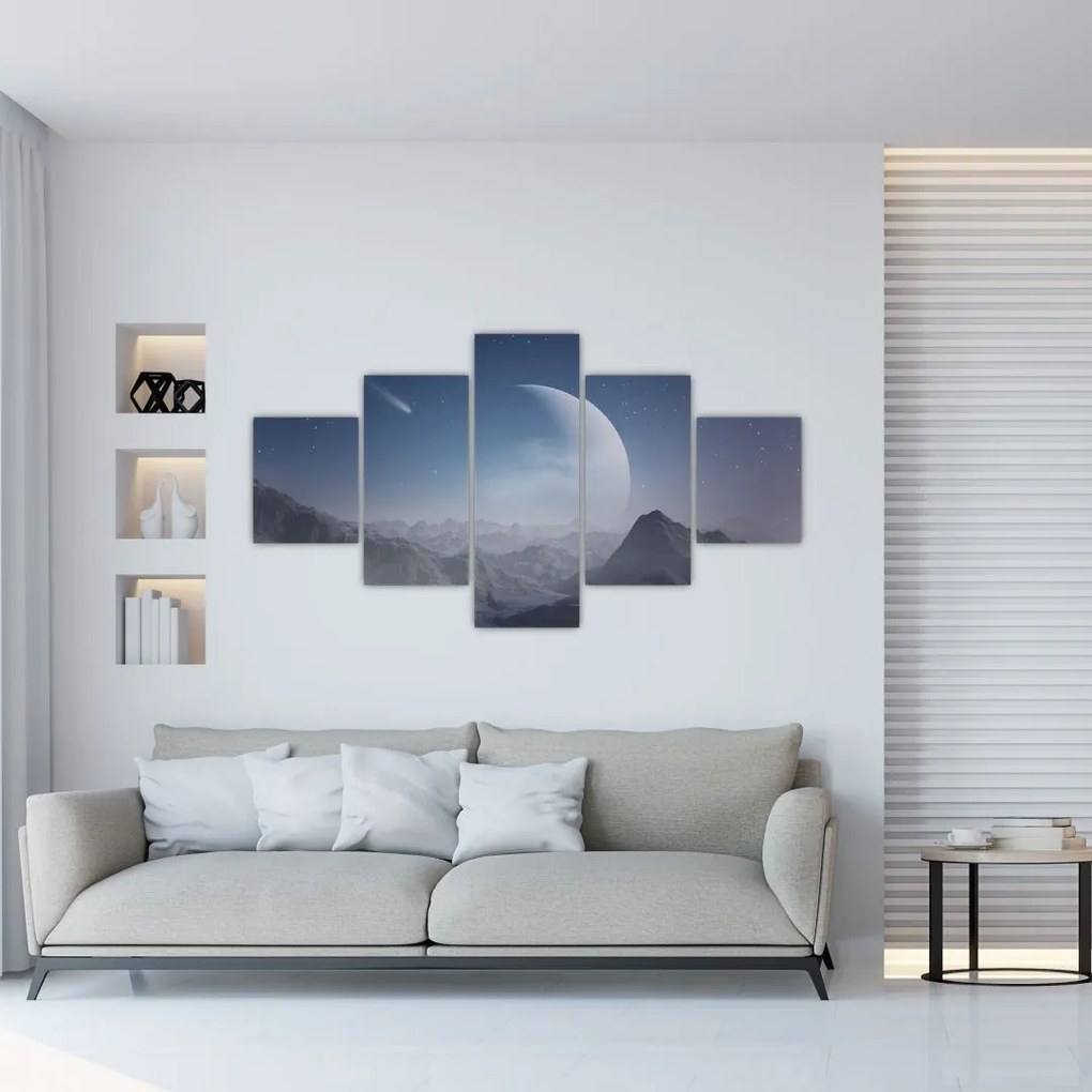 Obraz - Niebo nad skałami (125x70 cm)
