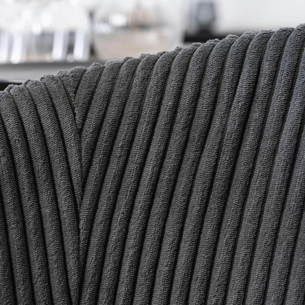 Krzesło Tapicerowane TINKA Czarne Sztruksowe Nowoczesne Loft