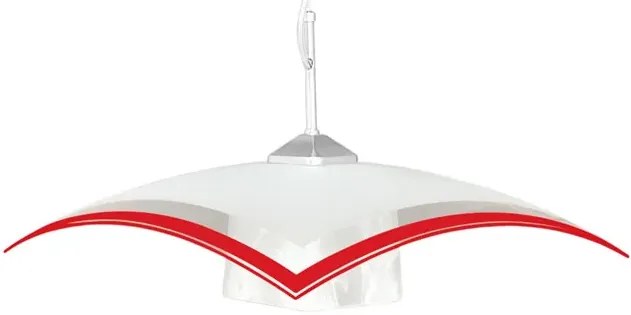Biało-czerwona lampa wisząca do kuchni - S564-Grotto