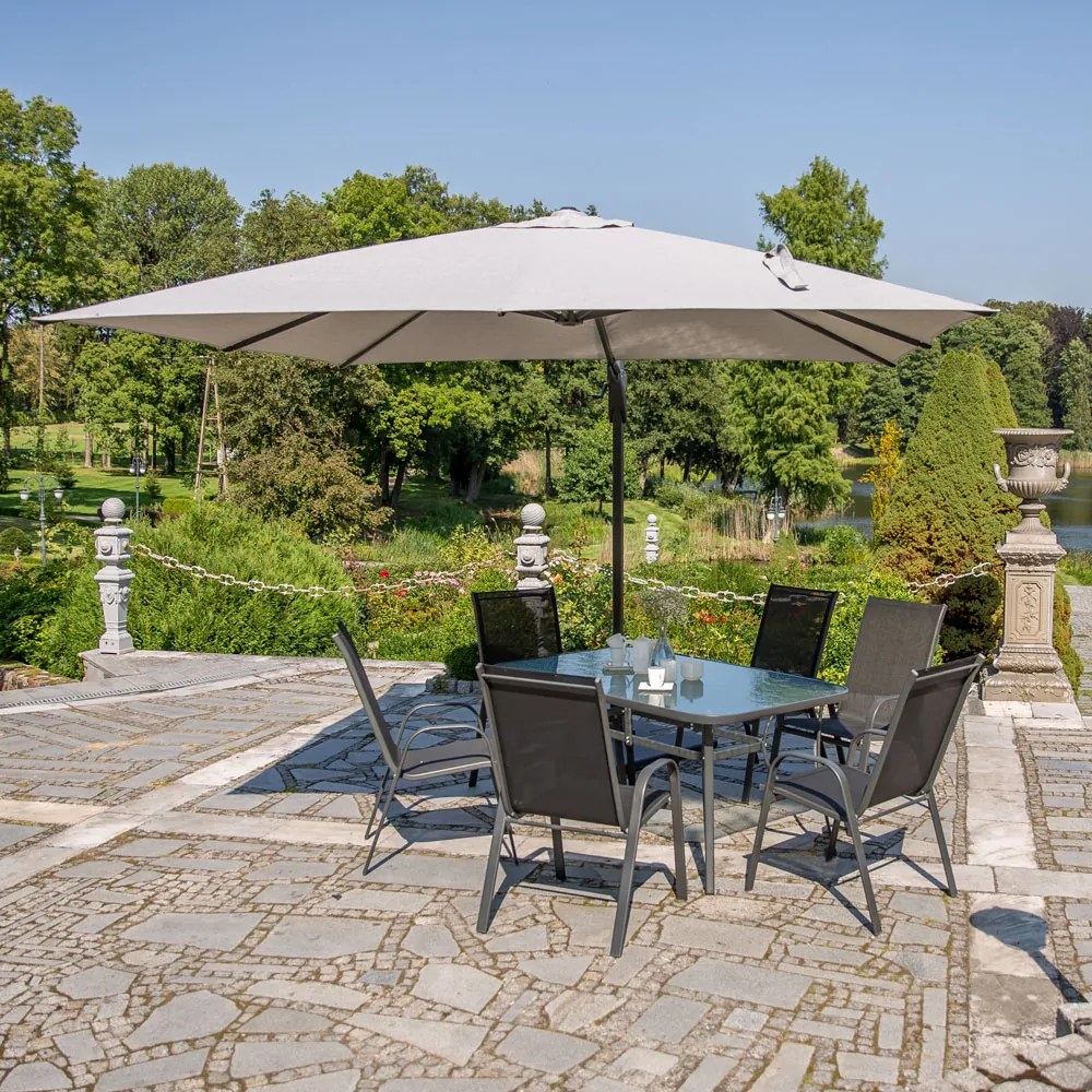 Parasol ogrodowy Verano Lux 3 x 3 m szary PATIO