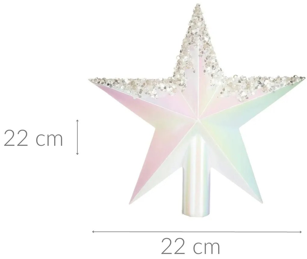 Gwiazda na czubek choinki, 22 cm
