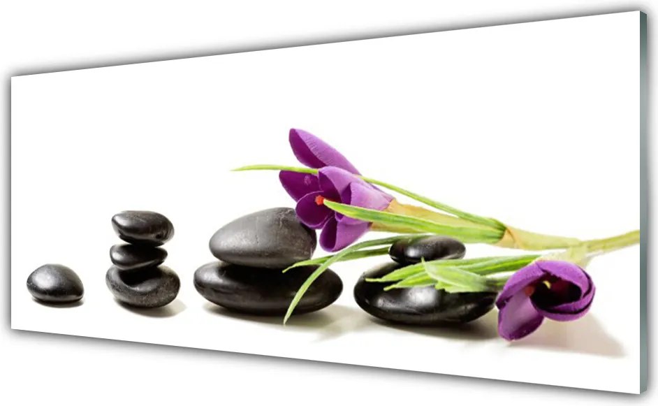 Panel Szklany do Kuchni Pierwsze Krokusy w Akwareli