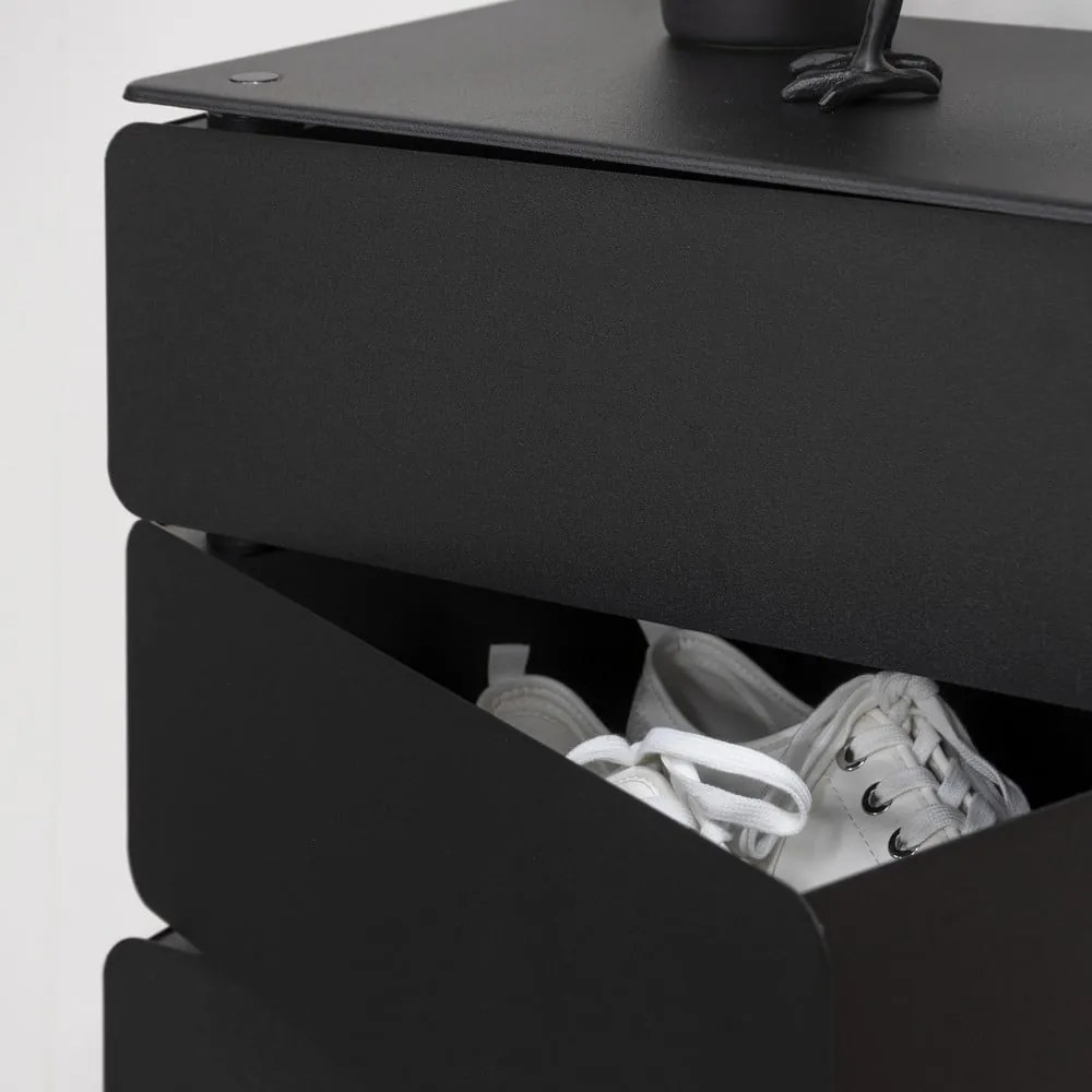 Czarna metalowa komoda 37x72x26 cm Joey – Spinder Design