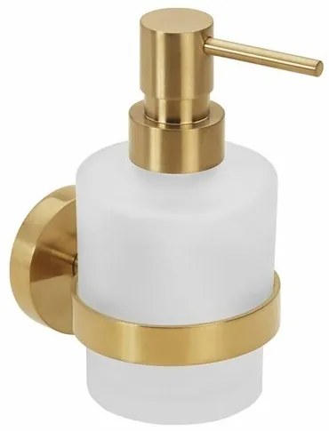 Sapho XR103GB X-Round Gold dozownik mydła 200 ml, szkło mleczne/złoty