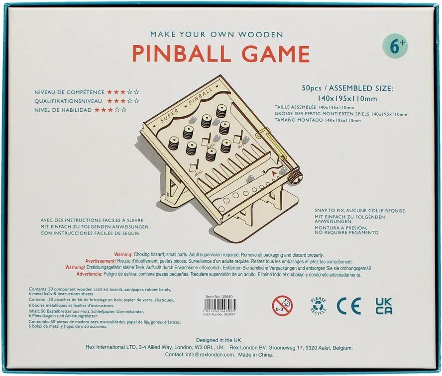Zestaw kreatywny DIY Pinball – Rex London