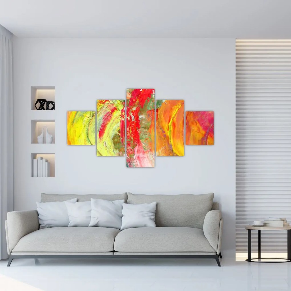Obraz abstrakcji - malarstwo (125x70 cm)