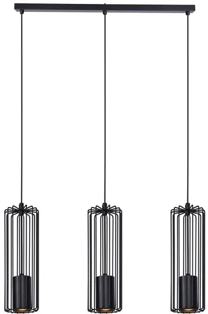 Czarna loftowa lampa wisząca nad stół - S775 A7-W54
