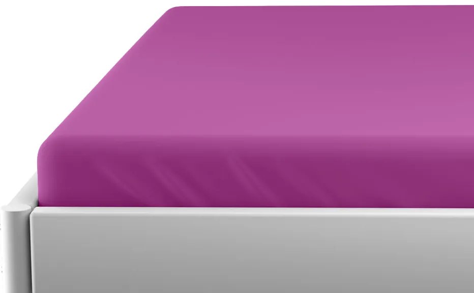 PrzytulneMieszkanie.pl Prześcieradło do łóżeczka Jersey ciemnofioletowe 70 x 140 cm