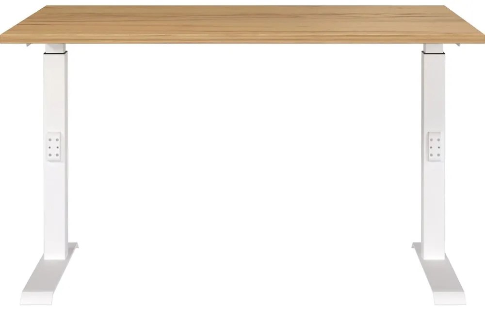 Biurko z regulacją wysokości z blatem w dekorze dębu 80x120 cm Downey – Germania