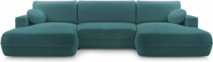 Narożnik FUEGO XL wolnostojący układ U z funkcją spania w tkaninie Bubble 14 DomoHome