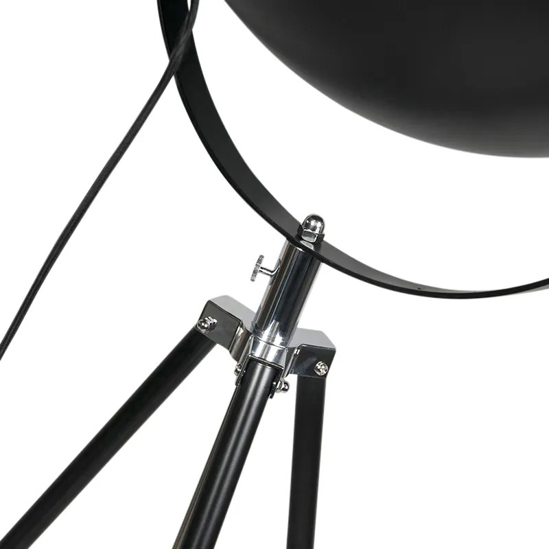 Inteligentna lampa podłogowa industrialna czarna statyw z WiFi A60 - Magna 50 Eglip Nowoczesny Oswietlenie wewnetrzne