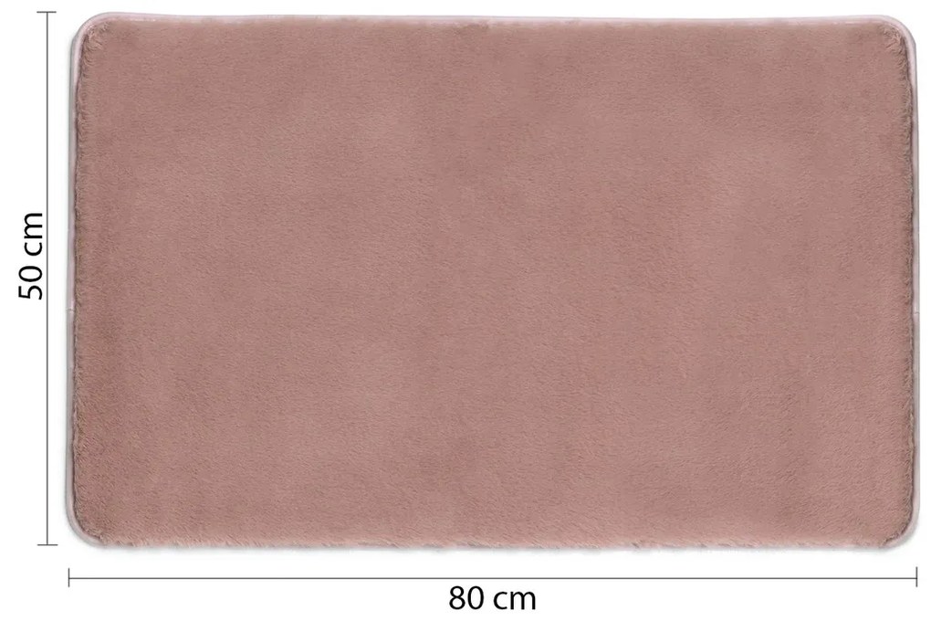GEDY 96FY508010 Fuzzy dywanik łazienkowa różowy, 50 x 80 cm