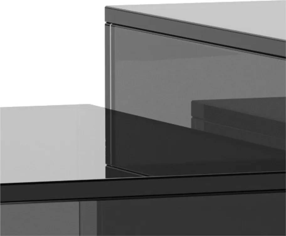 Szare szklane stoliki zestaw 2 szt. 50x50 cm Dice – Actona