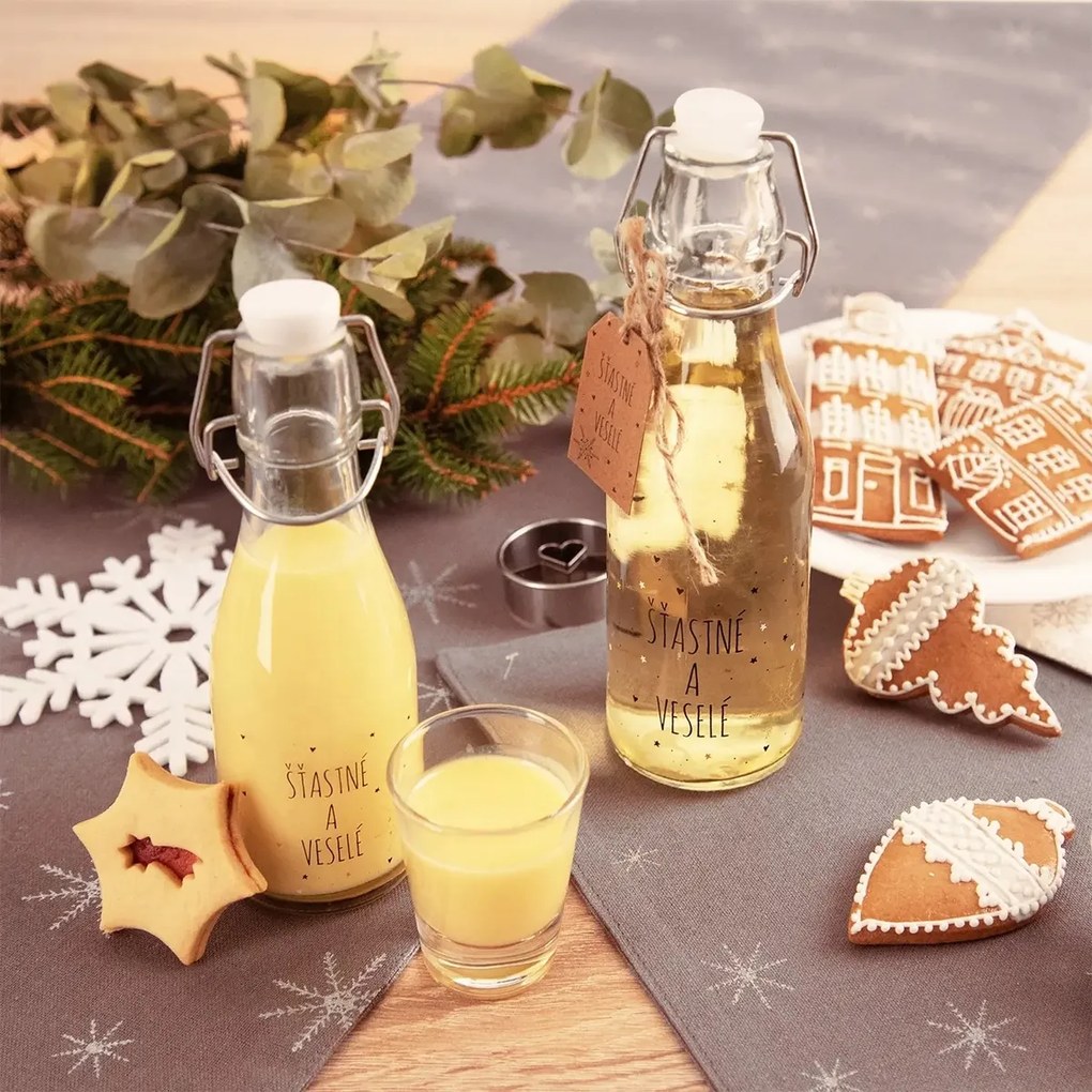 Orion Butelka z klipsem i zamknięciem Vločkaczerwona, 0,16 l, 160 ml