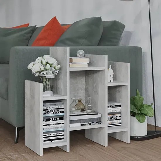 Niski otwarty regał z 6 półkami beton Z6-W75