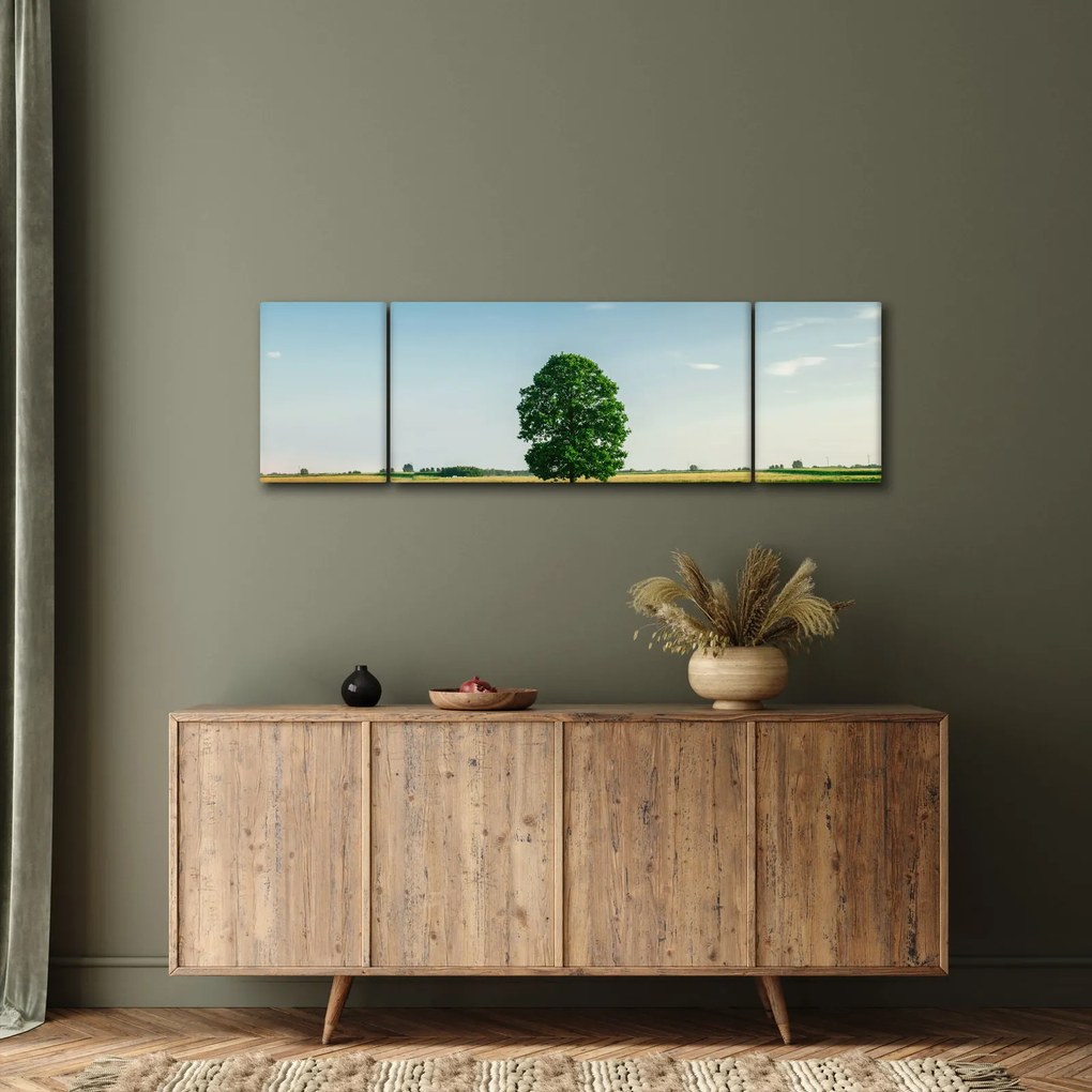 Obraz drzewa na łące (170x50 cm)