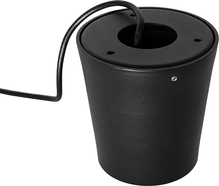 Nowoczesny reflektor ogrodowy czarny okrągły IP65 - Lennard