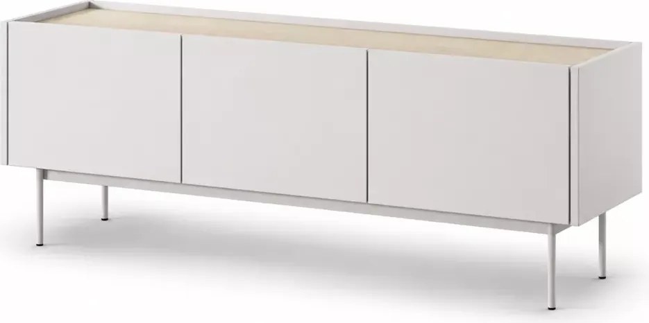 Szafka RTV Lobster – nowoczesna szafka pod TV do salonu na metalowych nóżkach, minimalistyczny design