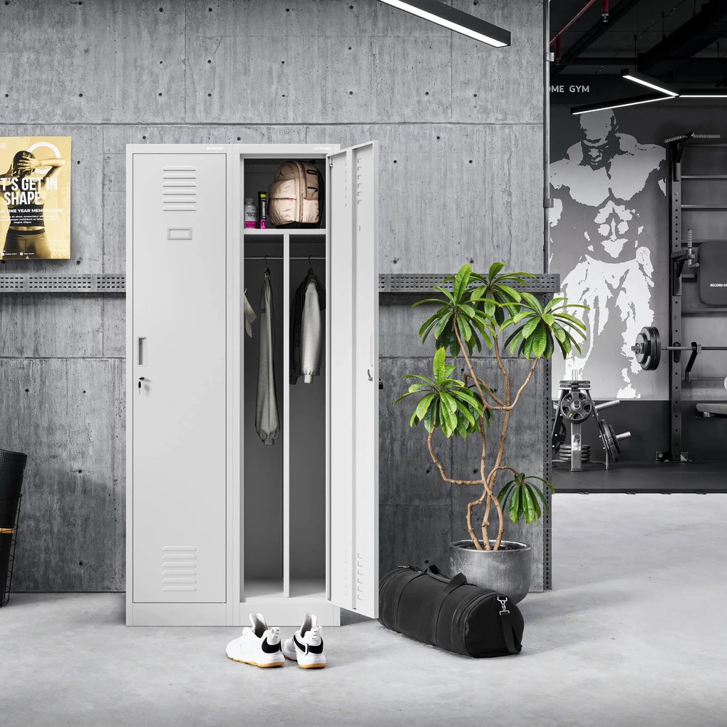 Szafka pracownicza metalowa szara: KACPER 1 Plus