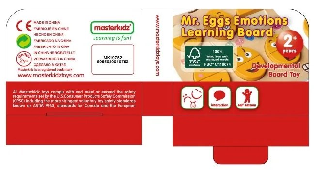 Masterkidz tablica do nauki emocji drewniane jajka jaki humor? montessori