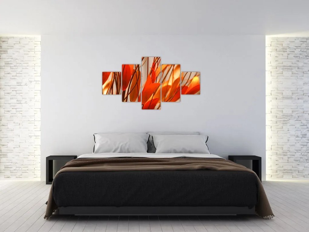 Obraz płatków kwiatów (125x70 cm)
