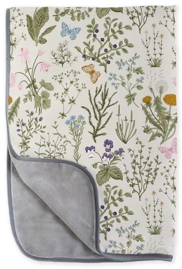 Dwustronny koc z mikrowłókna Surdic Botanicus, 130x170 cm