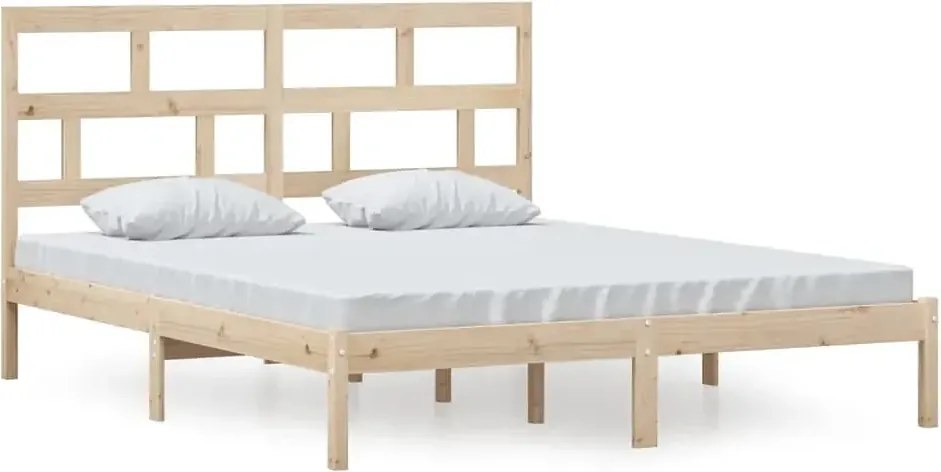 Małżeńskie łóżko z naturalnej sosny 160x200 L1-L47