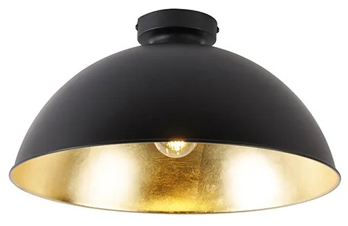 Lampa sufitowa czarna ze złotem 42 cm regulowana - MagnaxPrzemysłowy Oswietlenie wewnetrzne