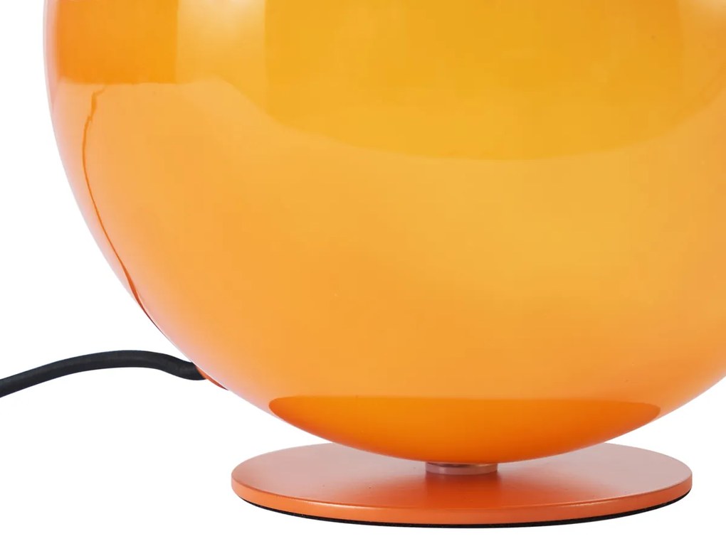 Lampa stołowa w stylu Retro pomarańczowa ze szkła - Mabel Retro Oswietlenie wewnetrzne
