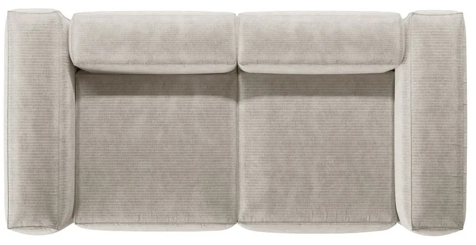 Beżowa sztruksowa sofa 224 cm Bergano – Cosmopolitan Design