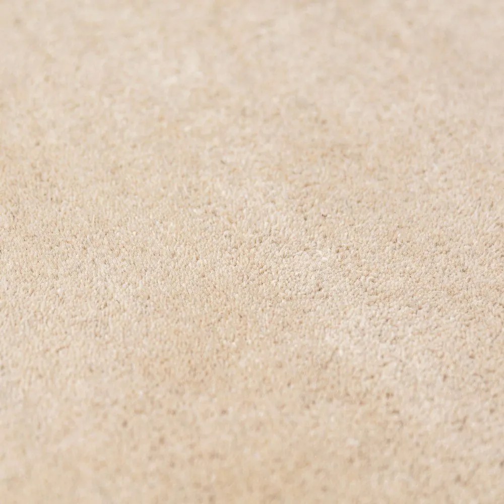 Wełniany okrągły dywan tkany ręcznie w naturalnym kolorze ø 180 cm Leo Scallop – Flair Rugs