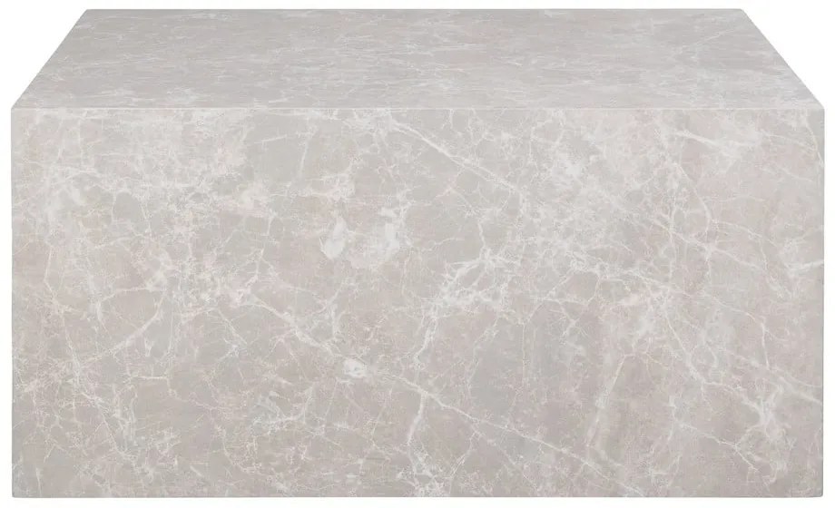 Beżowy stolik w dekorze marmuru 60x80 cm Prague – House Nordic