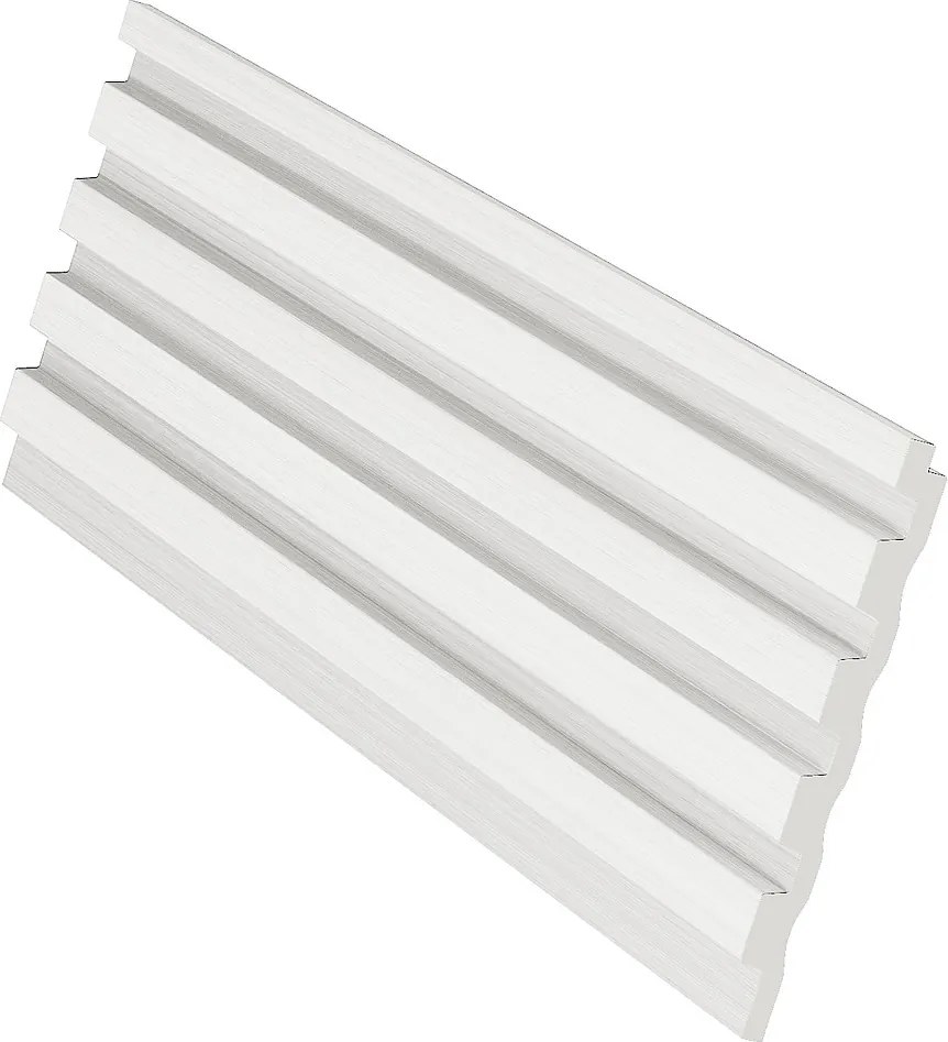 Panel ścienny 3D - Opakowanie 3,71 m² - Biały - Zestaw 8 sztuk - TATIANA
