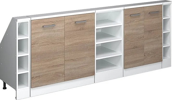 Szafka kuchenna na dach skośny sonoma 210x46x81.6 r-line