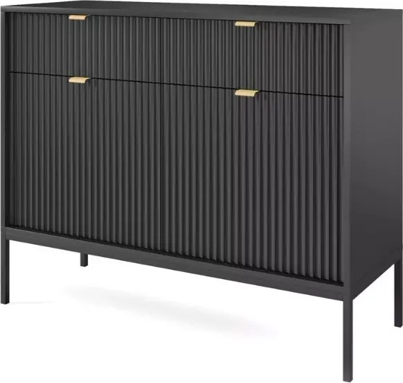 Cubero komoda 104 cm nowoczesna z szufladami i półkami
